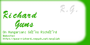 richard guns business card